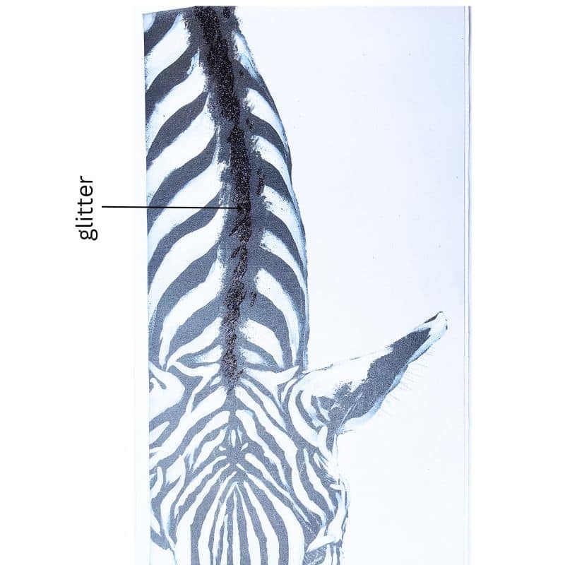 Classic Zebra Framed Canvas Wall Art 90cm - White & Black, Artificial Fur