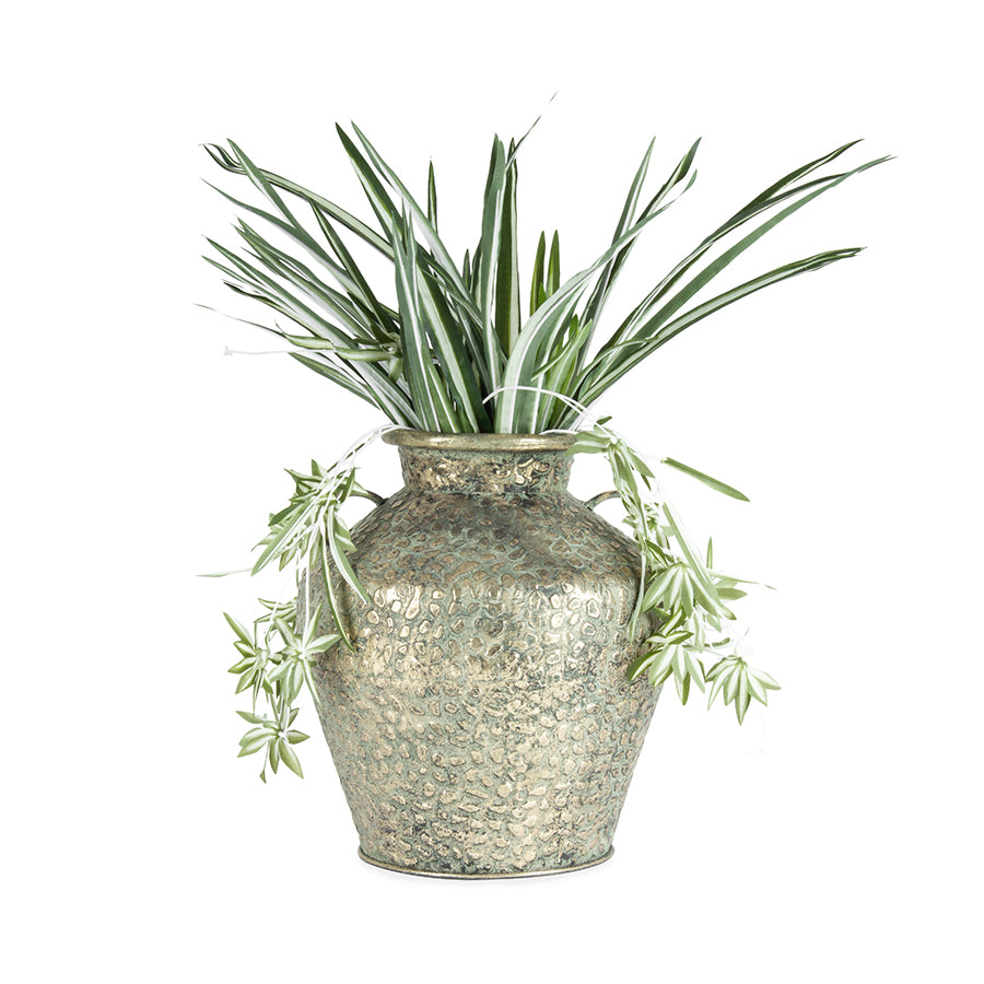 Hammered Urn Antique Gold 30x35cm