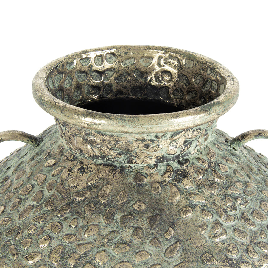 Hammered Urn Antique Gold 30x35cm