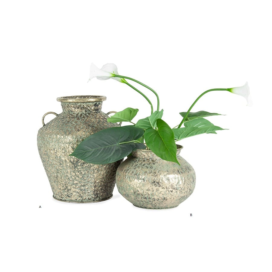 Hammered Squat Bowl - Antique Gold 28x21cm