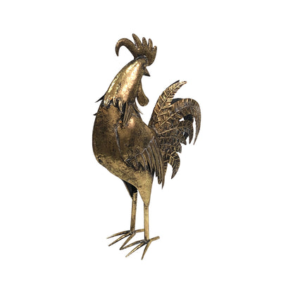 Lustre Gold Proud Rooster Facing Back 38x57cm