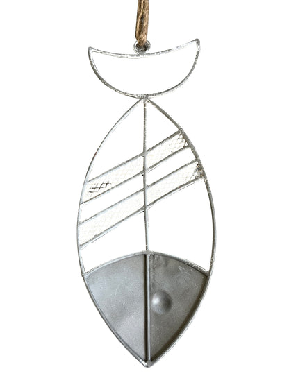 Hanging Fish Wall Decor W Rope 38cm