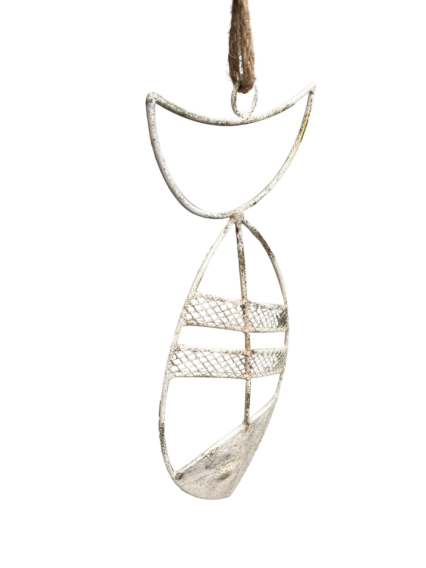 Hanging Fish Wall Decor W Rope 38cm