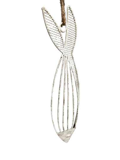 Hanging Fish Wall Decor W Rope 52cm