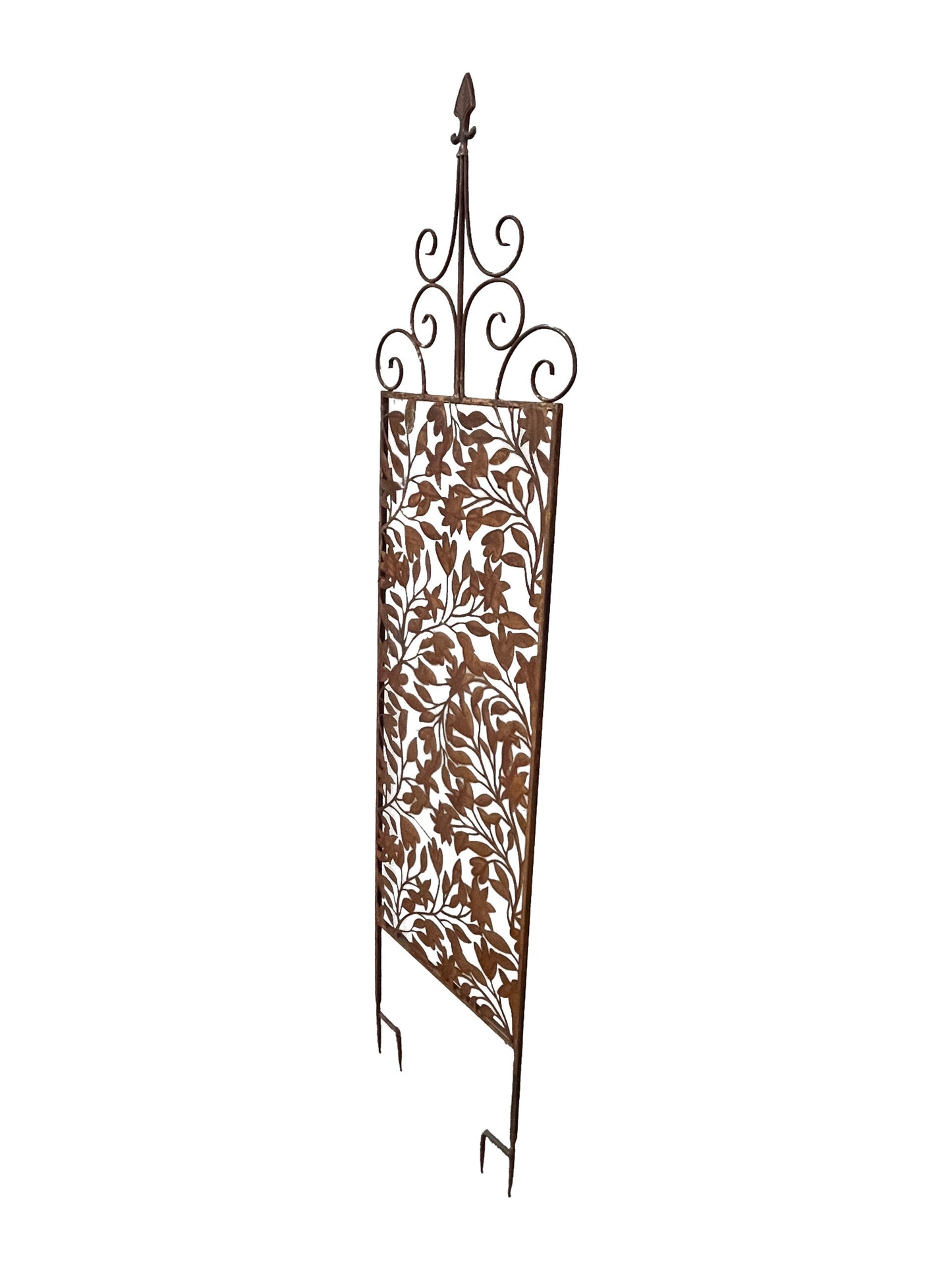 Rust Fleur De Lis Wall Art - 168cm Removable Stakes Decor