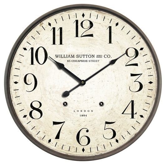 Antique Iron London Wall Clock 67cm