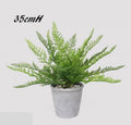 Artificial Fern Plant in Grey Pot 35cm - Beautifully Realistic Foliage - SuperSaverAU - view 1