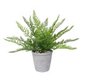Artificial Fern Plant in Grey Pot 35cm - Beautifully Realistic Foliage - SuperSaverAU - view 2