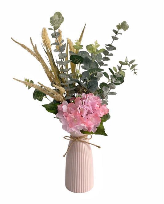 Artificial Floral Arrangement In Ceramic Vase 10x58cm