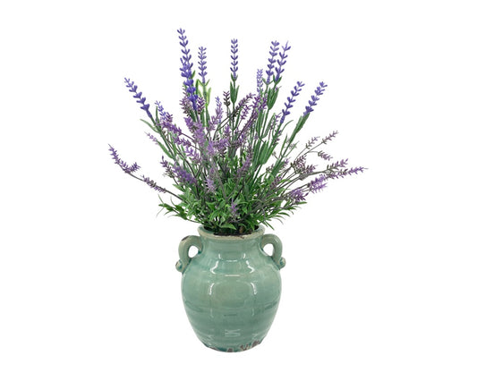 Artificial Lavender Plant 34cm in Ceramic Pot