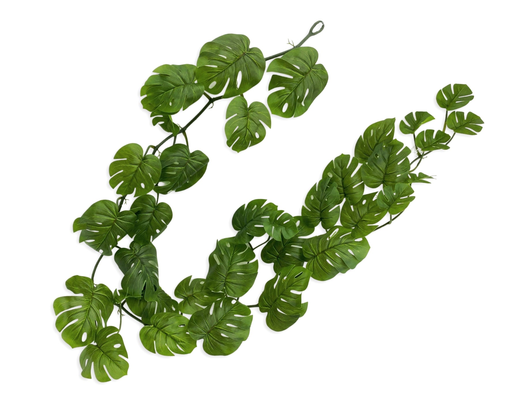 Artificial Green Monstera Garland 180x10cm - 12 Pack, Realistic Foliage - SuperSaverAU - view 1