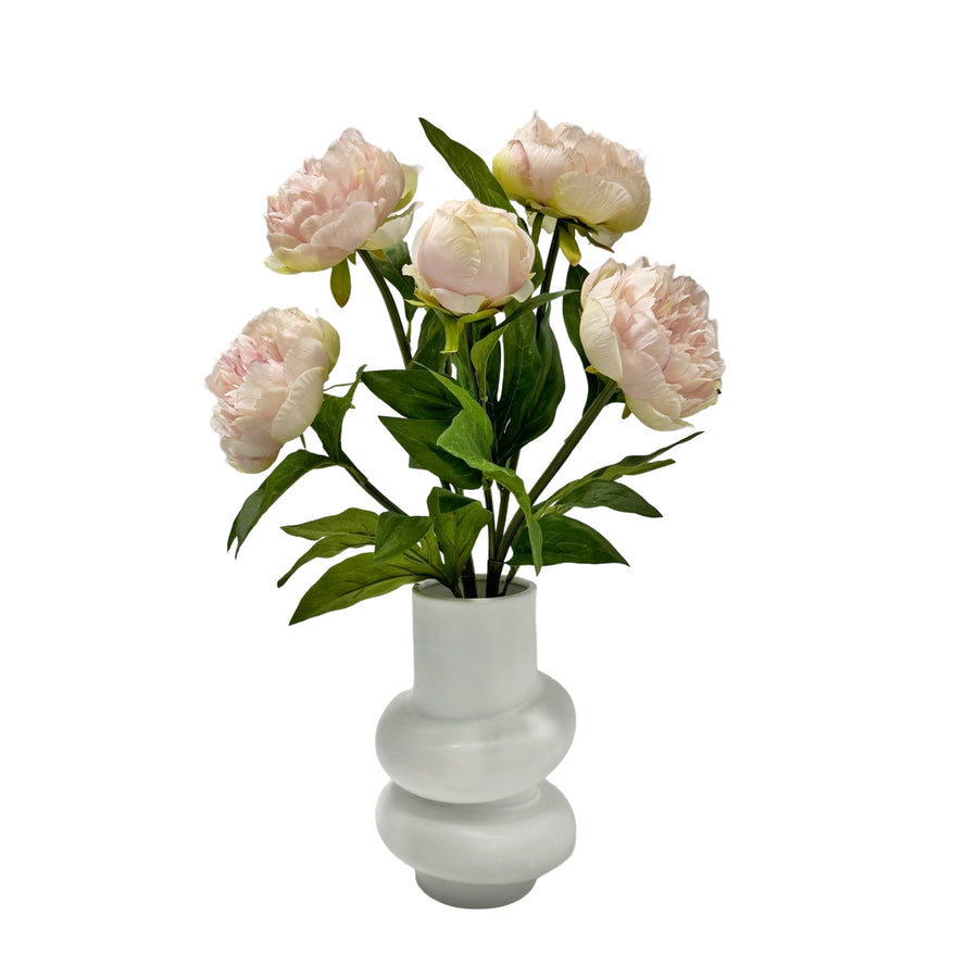 Artificial Peony in Ceramic Pot 49cm - Realistic Foliage, Multi Colour - SuperSaverAU - view 1