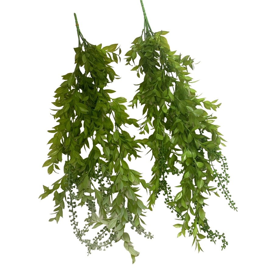 Artificial Hanging Green Leaves 12 Assort 84cm - Realistic Foliage Decor - SuperSaverAU - view 1