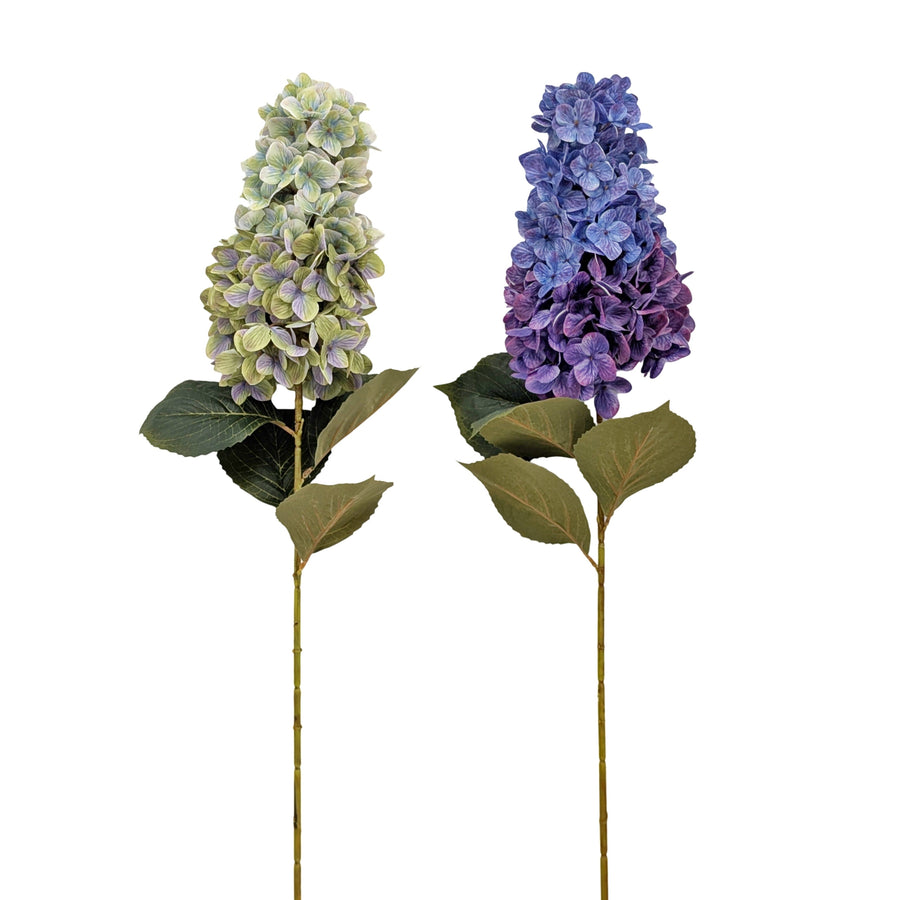 Premium 12 Pack Artificial Hydrangea Stems 83cm Assorted Colours
