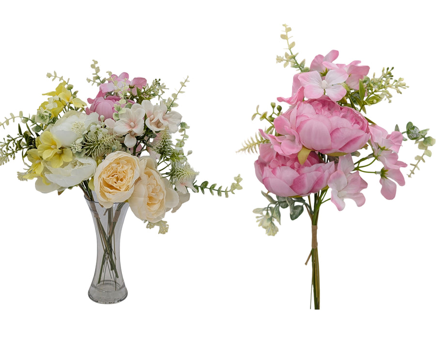 Premium Artificial Flower Bunches – 18 Pack, 40cm Multi Colour Display