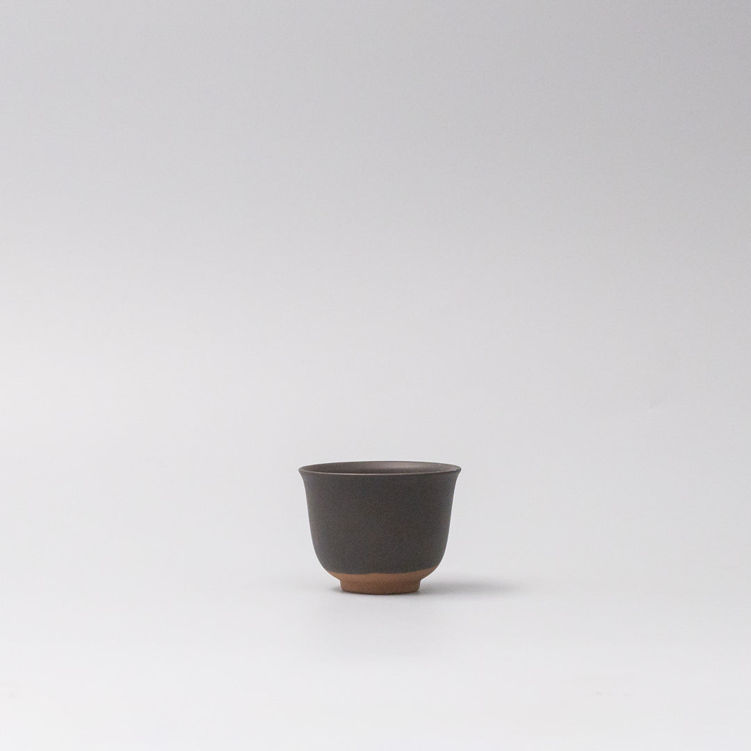 Premium Sake and Tea Cup – Black Matte Flared Glaze 35ml