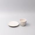 Premium Washed White Ceramic Saucer 14cm 80ml Dishwasher Microwave Safe