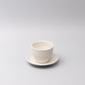 Premium Washed White Ceramic Saucer 14cm 80ml Dishwasher Microwave Safe