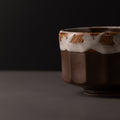 Premium 11cm Metallic Rust Glaze Matcha Tea Bowl 400ml Dishwasher Microwave Safe