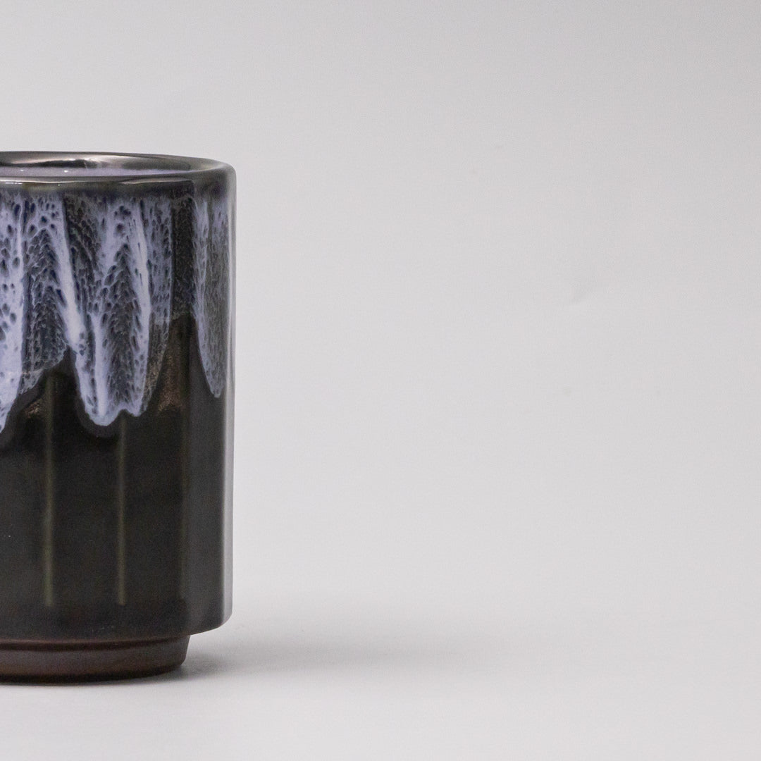 Premium 280ml Forest White Drip Glaze Omomi Ceramic Mug Japanese Tea Cup
