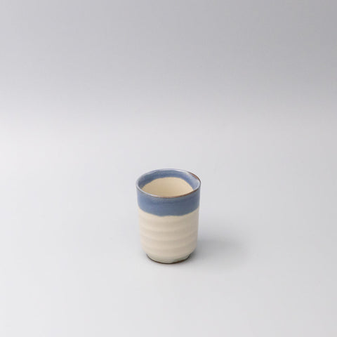 Denim Cream Glaze 150ml Ceramic Sushi Mug Japanese Tea Cup Dishwasher Microwave Safe