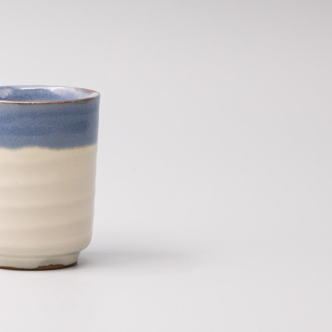 Denim Cream Glaze 150ml Ceramic Sushi Mug Japanese Tea Cup Dishwasher Microwave Safe