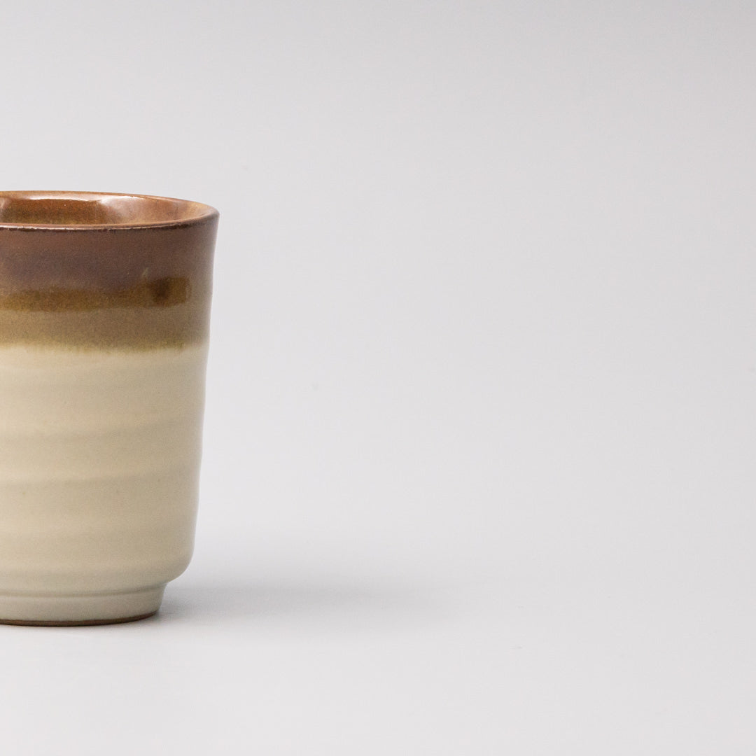 Caramel Cream Glaze 150ml Ceramic Sushi Mug Japanese Tea Cup Dishwasher Microwave Safe