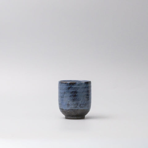 Premium 280ml Indigo Black Glaze Yunomi Mug Japanese Ceramic Tea Cup