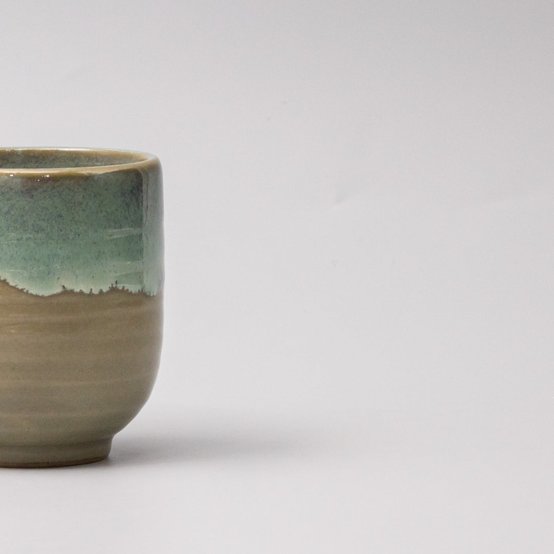 Premium 280ml Aqua Drip Glaze Yunomi Mug Japanese Ceramic Tea Cup