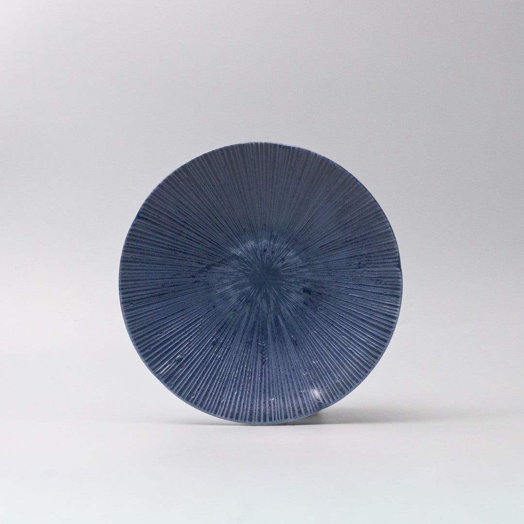 Premium 22.5cm Sapphire Glaze Ceramic Pasta Bowl Japanese Tableware
