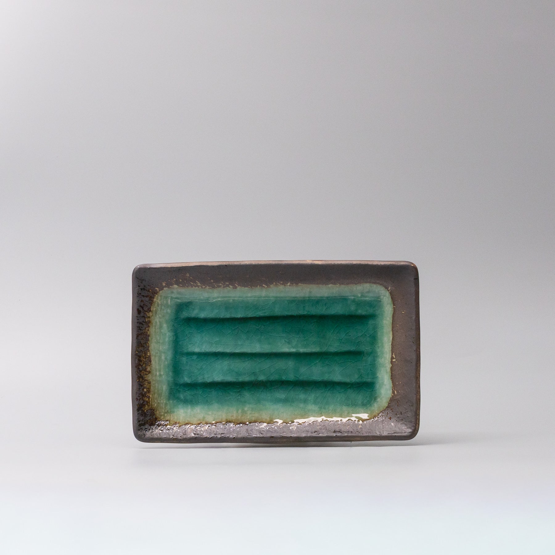 Premium Rectangular Jade Glaze Plate – 22 x 14cm
