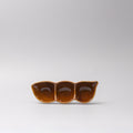 Premium Edamame Triple Pod Dish – Chestnut Brown 20cm