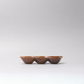 Premium Edamame Triple Pod Dish – Chestnut Brown 20cm