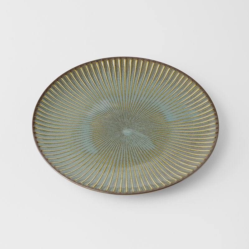 Premium 23.5cm Green Sendan Glaze Ceramic Dinner Plate Dishwasher Microwave Safe