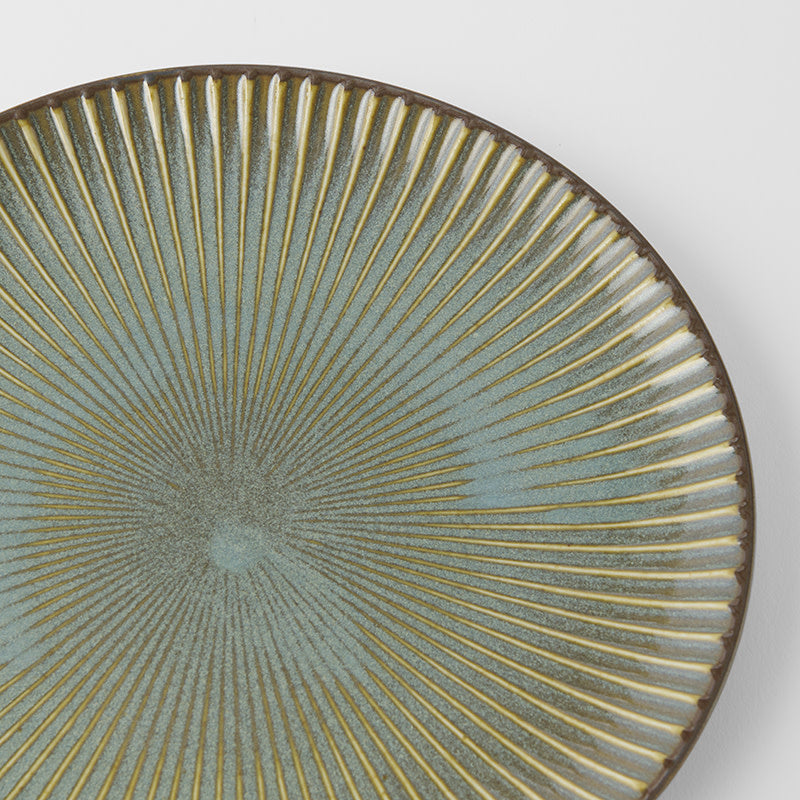 Premium 23.5cm Green Sendan Glaze Ceramic Dinner Plate Dishwasher Microwave Safe