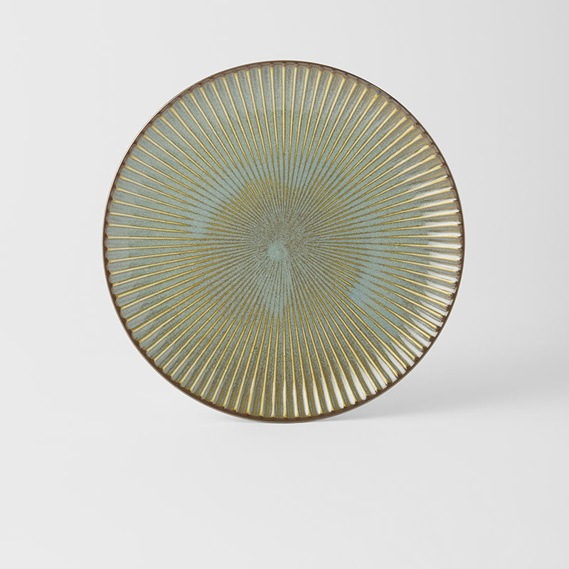 Premium 23.5cm Green Sendan Glaze Ceramic Dinner Plate Dishwasher Microwave Safe