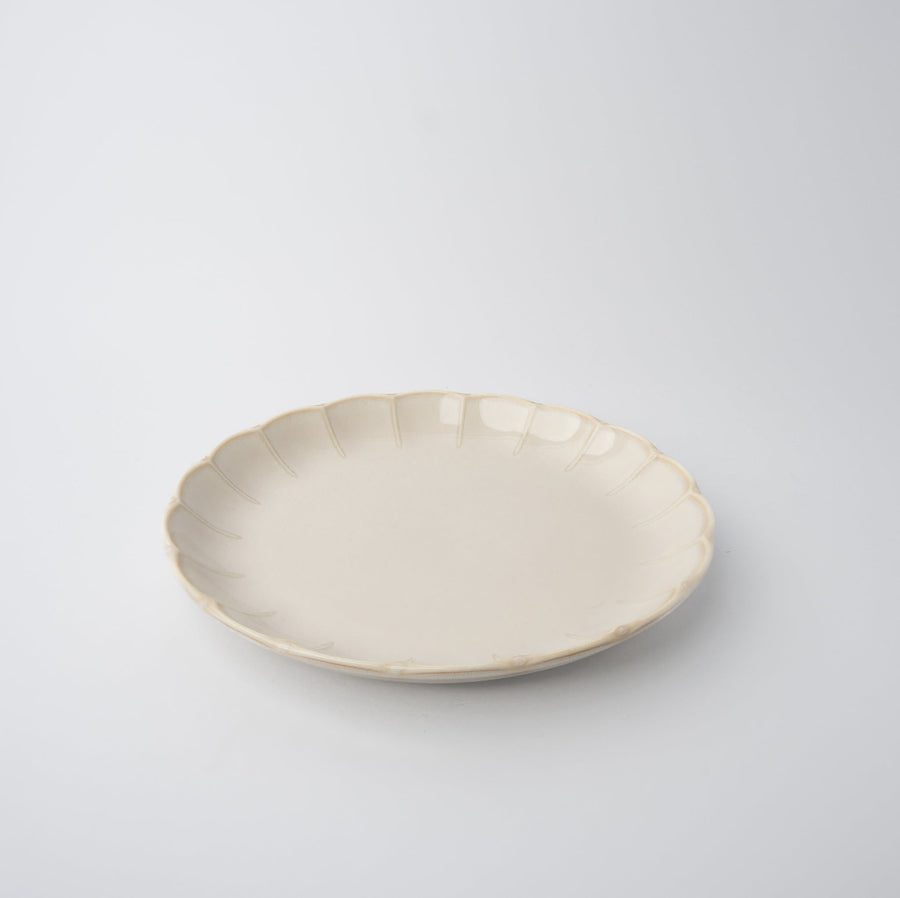 Premium 21cm Ivory Rinka Glaze Ceramic Side Plate Dishwasher Microwave Safe