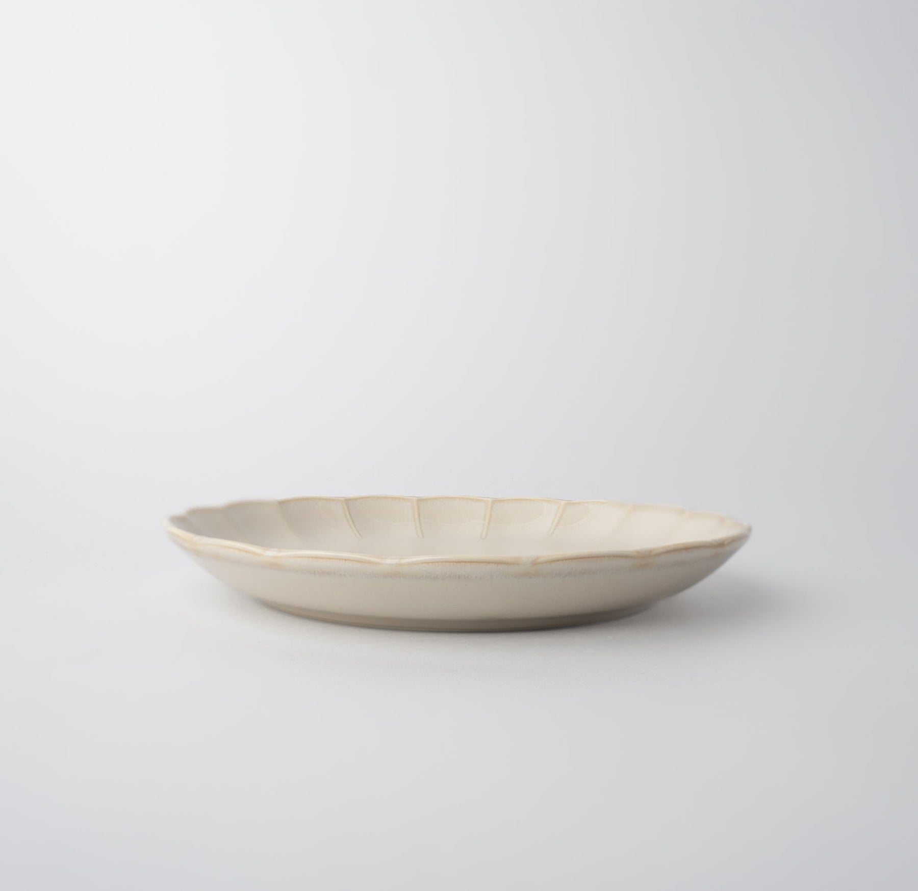Premium 21cm Ivory Rinka Glaze Ceramic Side Plate Dishwasher Microwave Safe