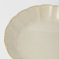 Premium High Rim Plate – White Ivory Rinka Glaze 21.8cm