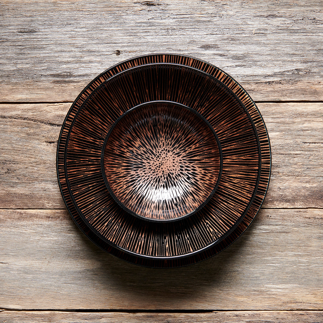 Premium 24.5cm Bronze Converging Glaze Ceramic Ramen Bowl 900ml