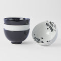 Premium Sakura Bowl Set – Black and White 200ml, 4 Piece