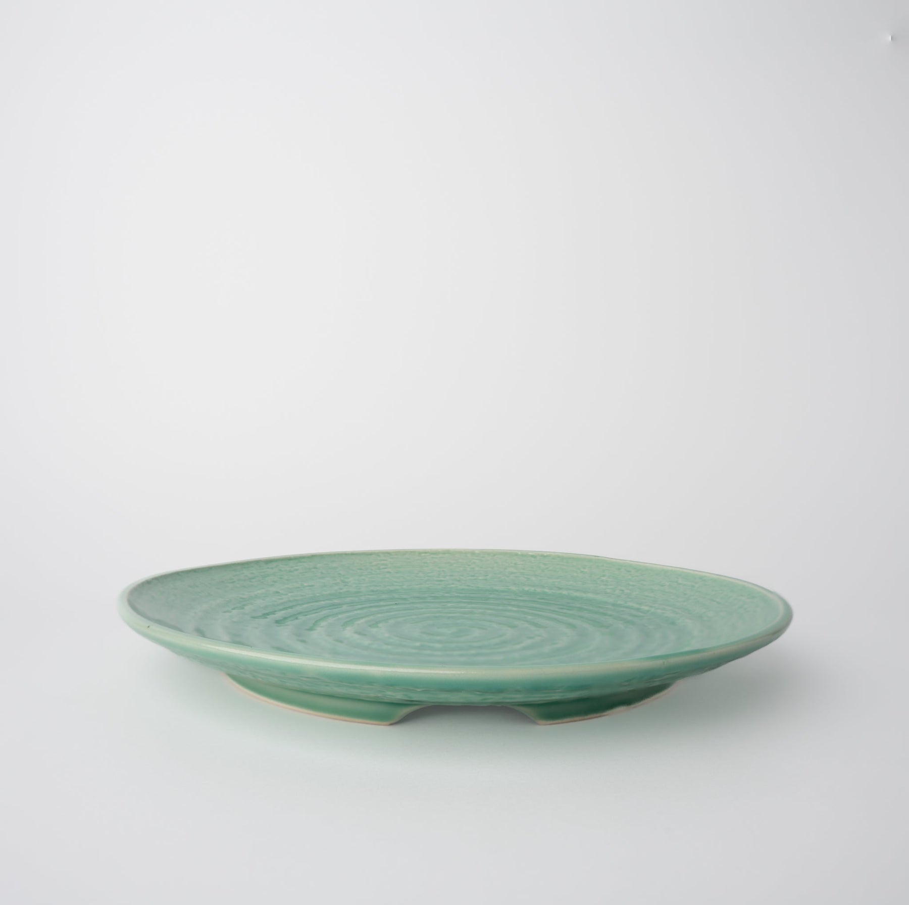 Premium 30.3cm Celadon Glaze Ceramic Serving Plate Dishwasher Microwave Safe