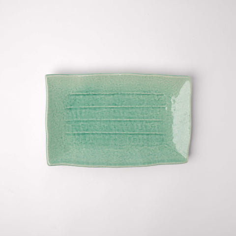 Premium 28.5cm Celadon Glaze Ceramic Serving Plate Japanese Tableware