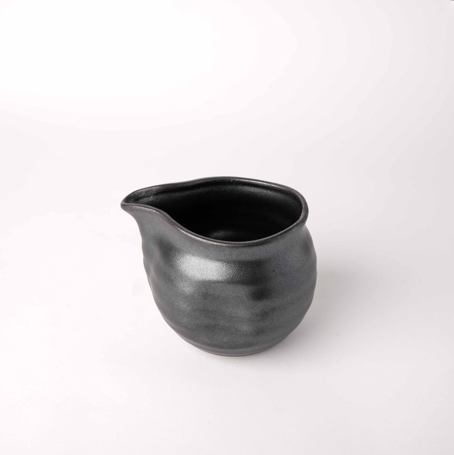 Premium Metallic Black Pourer – 410ml Sauce & Dressing Server
