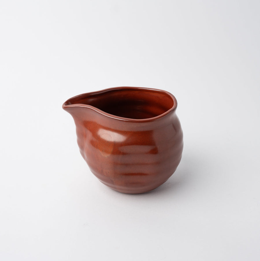 Premium 410ml Sumac Red Ceramic Pourer Japanese Sauce Jug