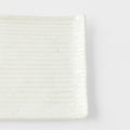 Premium Ceramic Sushi Plate – White Contour Glaze 24cm