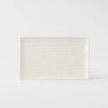 Premium Ceramic Sushi Plate – White Contour Glaze 24cm