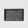 Premium Ceramic Sushi Plate – Black Contour Glaze 24cm