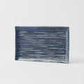 Premium Ceramic Sushi Plate – Blue Contour Glaze 24cm