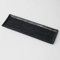 Premium 33cm Black Contour Glaze Ceramic Sashimi Plate Dishwasher Microwave Safe
